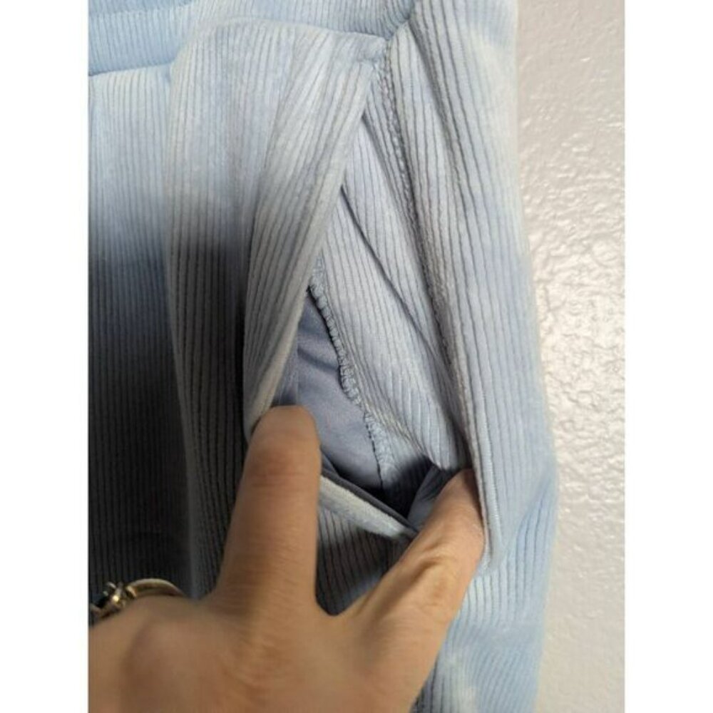 Yogalicious Asbury dreamy ribbed velvet plush lounge sleep pants light blue L - Picture 5 of 7